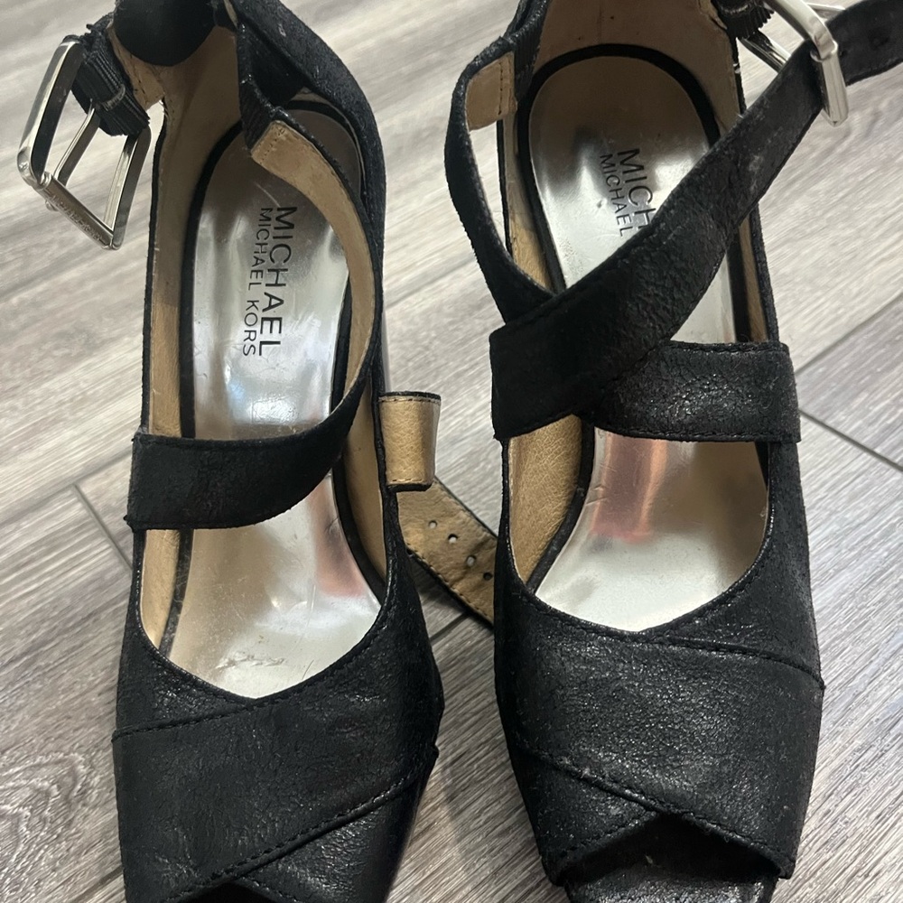 Michael Kors Black Strappy Heels